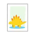 Picture of Yellow Stegosaurus _GroupedProduct_Rectangle_Portrait_Mini_ _GroupedProduct_Rectangle_Portrait_Canvas_Framed_