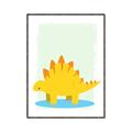 Picture of Yellow Stegosaurus _GroupedProduct_Rectangle_Portrait_Mini_ _GroupedProduct_Rectangle_Portrait_Canvas_Framed_