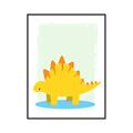Picture of Yellow Stegosaurus _GroupedProduct_Rectangle_Portrait_Mini_ _GroupedProduct_Rectangle_Portrait_Canvas_Framed_