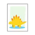 Picture of Yellow Stegosaurus _GroupedProduct_Rectangle_Portrait_Mini_ _GroupedProduct_Rectangle_Portrait_Canvas_Framed_