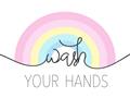 Picture of Wash your hands pastel  _GroupedProduct_Rectangle_Landscape_Mini_ _GroupedProduct_Rectangle_Landscape_Unframed_Print_Only_