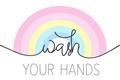Picture of Wash your hands pastel  _GroupedProduct_Rectangle_Landscape_Mini_ _GroupedProduct_Rectangle_Landscape_Unframed_Print_Only_