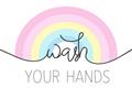Picture of Wash your hands pastel  _GroupedProduct_Rectangle_Landscape_Mini_ _GroupedProduct_Rectangle_Landscape_Unframed_Print_Only_