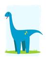 Picture of Blue  Brachiosaurus _GroupedProduct_Rectangle_Portrait_Mini_ _GroupedProduct_Rectangle_Portrait_Unframed_Print_Only_