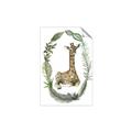Picture of Palm Wreath Giraffe _GroupedProduct_Rectangle_Portrait_Mini_ _GroupedProduct_Rectangle_Portrait_Unframed_Print_Only_