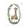 Picture of Palm Wreath Giraffe _GroupedProduct_Rectangle_Portrait_Mini_ _GroupedProduct_Rectangle_Portrait_Unframed_Print_Only_