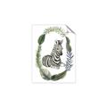 Picture of Palm Wreath Zebra _GroupedProduct_Rectangle_Portrait_Mini_ _GroupedProduct_Rectangle_Portrait_Unframed_Print_Only_