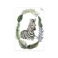 Picture of Palm Wreath Zebra _GroupedProduct_Rectangle_Portrait_Mini_ _GroupedProduct_Rectangle_Portrait_Unframed_Print_Only_