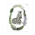 Picture of Palm Wreath Zebra _GroupedProduct_Rectangle_Portrait_Mini_ _GroupedProduct_Rectangle_Portrait_Unframed_Print_Only_