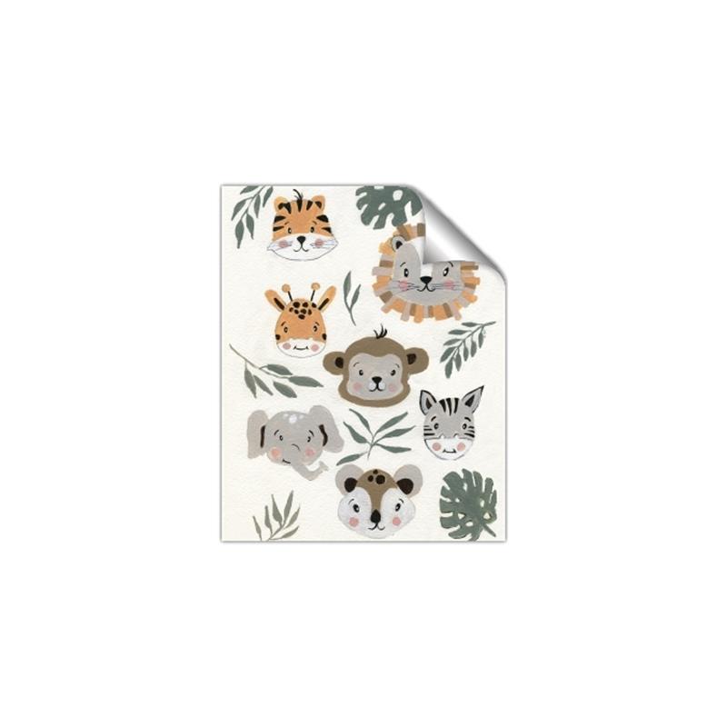 Picture of Safari Heads I (make bkg white) _GroupedProduct_Rectangle_Portrait_Mini_ _GroupedProduct_Rectangle_Portrait_Unframed_Print_Only_