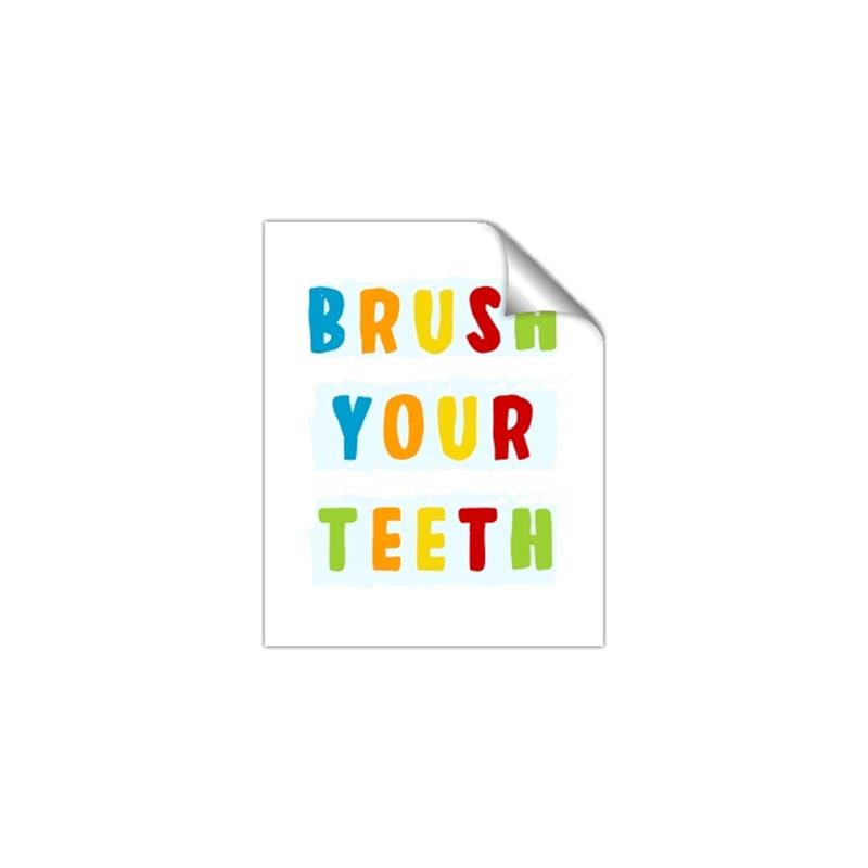 Picture of Brush your teeth multi Colour I _GroupedProduct_Rectangle_Portrait_Mini_ _GroupedProduct_Rectangle_Portrait_Unframed_Print_Only_