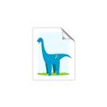 Picture of Blue  Brachiosaurus _GroupedProduct_Rectangle_Portrait_Mini_ _GroupedProduct_Rectangle_Portrait_Unframed_Print_Only_