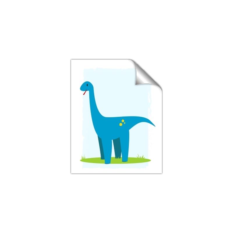 Picture of Blue  Brachiosaurus _GroupedProduct_Rectangle_Portrait_Mini_ _GroupedProduct_Rectangle_Portrait_Unframed_Print_Only_