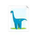 Picture of Blue  Brachiosaurus _GroupedProduct_Rectangle_Portrait_Mini_ _GroupedProduct_Rectangle_Portrait_Unframed_Print_Only_