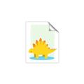 Picture of Yellow Stegosaurus _GroupedProduct_Rectangle_Portrait_Mini_ _GroupedProduct_Rectangle_Portrait_Unframed_Print_Only_