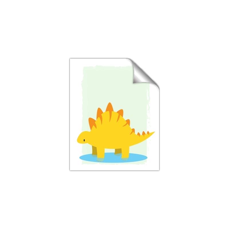 Picture of Yellow Stegosaurus _GroupedProduct_Rectangle_Portrait_Mini_ _GroupedProduct_Rectangle_Portrait_Unframed_Print_Only_