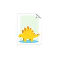 Picture of Yellow Stegosaurus _GroupedProduct_Rectangle_Portrait_Mini_ _GroupedProduct_Rectangle_Portrait_Unframed_Print_Only_