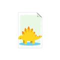 Picture of Yellow Stegosaurus _GroupedProduct_Rectangle_Portrait_Mini_ _GroupedProduct_Rectangle_Portrait_Unframed_Print_Only_