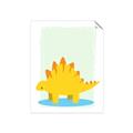 Picture of Yellow Stegosaurus _GroupedProduct_Rectangle_Portrait_Mini_ _GroupedProduct_Rectangle_Portrait_Unframed_Print_Only_