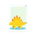 Picture of Yellow Stegosaurus _GroupedProduct_Rectangle_Portrait_Mini_ _GroupedProduct_Rectangle_Portrait_Unframed_Print_Only_