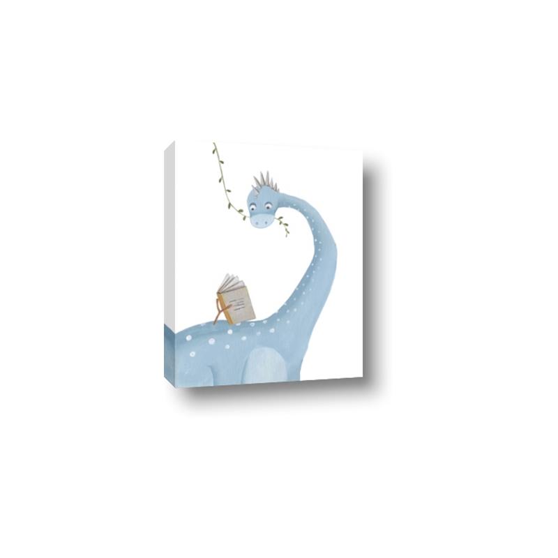 Picture of reading Brachiosaurus _GroupedProduct_Rectangle_Portrait_Mini_ _GroupedProduct_Rectangle_Portrait_Canvas_