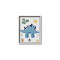 Picture of Blue Stegosaurus _GroupedProduct_Rectangle_Portrait_Mini_ _GroupedProduct_Rectangle_Portrait_Canvas_Framed_