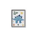 Picture of Blue Stegosaurus _GroupedProduct_Rectangle_Portrait_Mini_ _GroupedProduct_Rectangle_Portrait_Canvas_Framed_