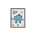 Picture of Blue Stegosaurus _GroupedProduct_Rectangle_Portrait_Mini_ _GroupedProduct_Rectangle_Portrait_Canvas_Framed_