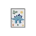 Picture of Blue Stegosaurus _GroupedProduct_Rectangle_Portrait_Mini_ _GroupedProduct_Rectangle_Portrait_Canvas_Framed_