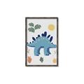 Picture of Blue Stegosaurus _GroupedProduct_Rectangle_Portrait_Mini_ _GroupedProduct_Rectangle_Portrait_Canvas_Framed_