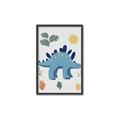 Picture of Blue Stegosaurus _GroupedProduct_Rectangle_Portrait_Mini_ _GroupedProduct_Rectangle_Portrait_Canvas_Framed_