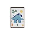 Picture of Blue Stegosaurus _GroupedProduct_Rectangle_Portrait_Mini_ _GroupedProduct_Rectangle_Portrait_Canvas_Framed_