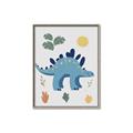 Picture of Blue Stegosaurus _GroupedProduct_Rectangle_Portrait_Mini_ _GroupedProduct_Rectangle_Portrait_Canvas_Framed_