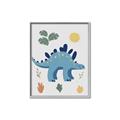 Picture of Blue Stegosaurus _GroupedProduct_Rectangle_Portrait_Mini_ _GroupedProduct_Rectangle_Portrait_Canvas_Framed_