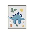 Picture of Blue Stegosaurus _GroupedProduct_Rectangle_Portrait_Mini_ _GroupedProduct_Rectangle_Portrait_Canvas_Framed_