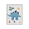 Picture of Blue Stegosaurus _GroupedProduct_Rectangle_Portrait_Mini_ _GroupedProduct_Rectangle_Portrait_Canvas_Framed_