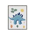 Picture of Blue Stegosaurus _GroupedProduct_Rectangle_Portrait_Mini_ _GroupedProduct_Rectangle_Portrait_Canvas_Framed_
