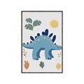 Picture of Blue Stegosaurus _GroupedProduct_Rectangle_Portrait_Mini_ _GroupedProduct_Rectangle_Portrait_Canvas_Framed_