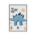 Picture of Blue Stegosaurus _GroupedProduct_Rectangle_Portrait_Mini_ _GroupedProduct_Rectangle_Portrait_Canvas_Framed_