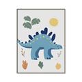 Picture of Blue Stegosaurus _GroupedProduct_Rectangle_Portrait_Mini_ _GroupedProduct_Rectangle_Portrait_Canvas_Framed_