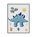 Picture of Blue Stegosaurus _GroupedProduct_Rectangle_Portrait_Mini_ _GroupedProduct_Rectangle_Portrait_Canvas_Framed_