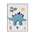 Picture of Blue Stegosaurus _GroupedProduct_Rectangle_Portrait_Mini_ _GroupedProduct_Rectangle_Portrait_Canvas_Framed_