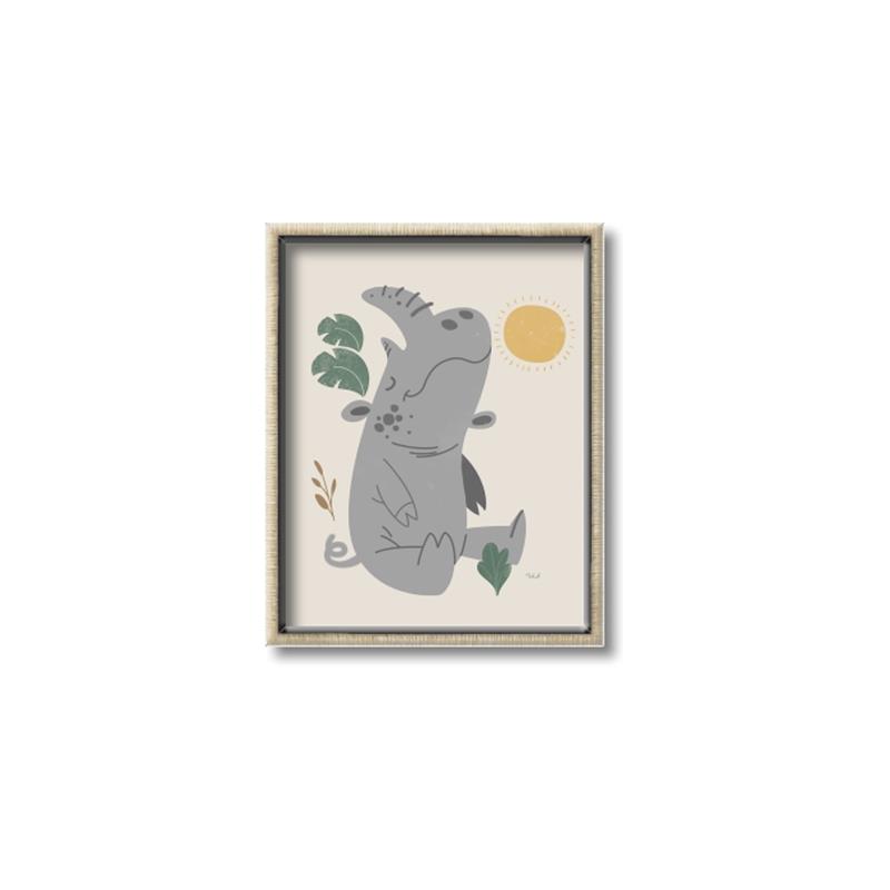 Picture of Sleepy Rhino _GroupedProduct_Rectangle_Portrait_Mini_ _GroupedProduct_Rectangle_Portrait_Canvas_Framed_