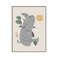 Picture of Sleepy Rhino _GroupedProduct_Rectangle_Portrait_Mini_ _GroupedProduct_Rectangle_Portrait_Canvas_Framed_