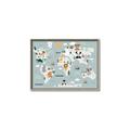 Picture of Animal Map  _GroupedProduct_Rectangle_Landscape_Mini_ _GroupedProduct_Rectangle_Landscape_Canvas_Framed_