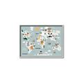 Picture of Animal Map  _GroupedProduct_Rectangle_Landscape_Mini_ _GroupedProduct_Rectangle_Landscape_Canvas_Framed_