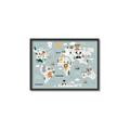 Picture of Animal Map  _GroupedProduct_Rectangle_Landscape_Mini_ _GroupedProduct_Rectangle_Landscape_Canvas_Framed_