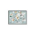 Picture of Animal Map  _GroupedProduct_Rectangle_Landscape_Mini_ _GroupedProduct_Rectangle_Landscape_Canvas_Framed_