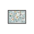 Picture of Animal Map  _GroupedProduct_Rectangle_Landscape_Mini_ _GroupedProduct_Rectangle_Landscape_Canvas_Framed_