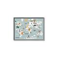 Picture of Animal Map  _GroupedProduct_Rectangle_Landscape_Mini_ _GroupedProduct_Rectangle_Landscape_Canvas_Framed_